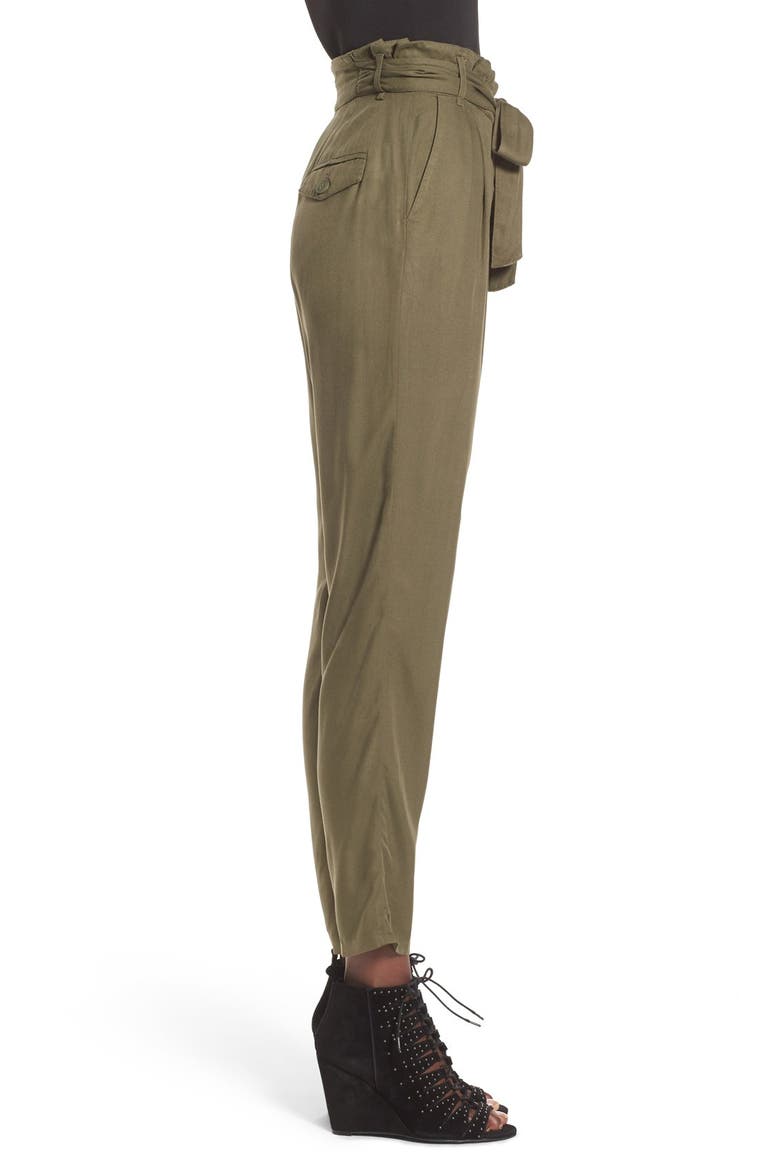 Tie Waist Pants, Alternate, color, OLIVE SARMA
