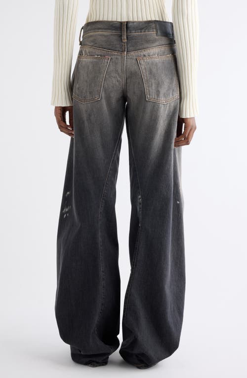 Acne Studios 2006 Black Trafa Paint Splatter Baggy Wide Leg Jeans In Black
