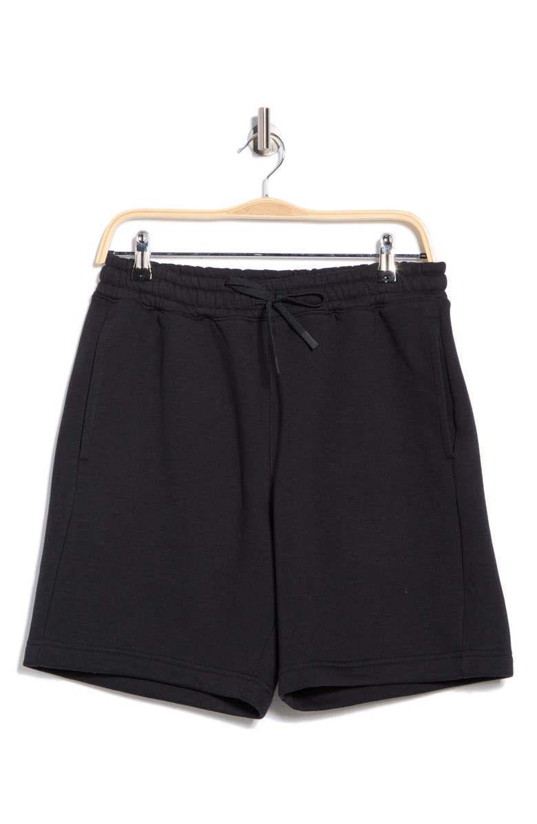 Z by Zella Freeform Fleece Shorts, Alternate, color, Black Caviar