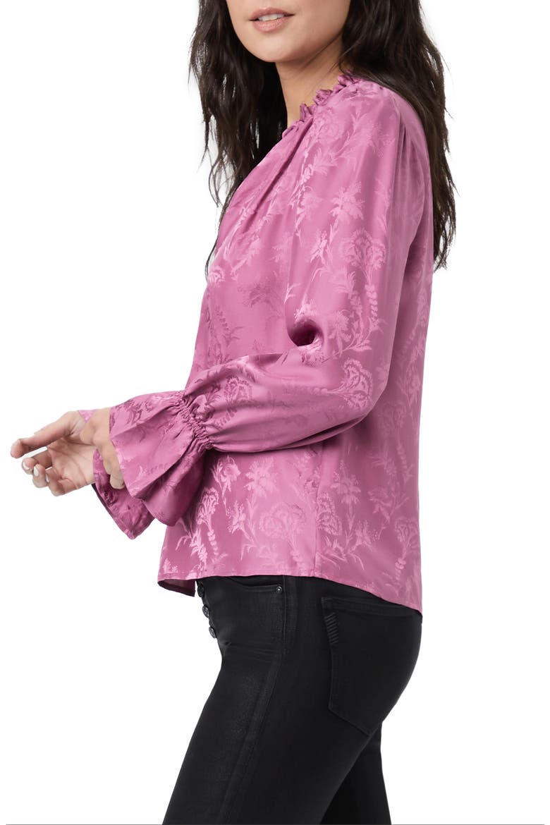 Laurin Floral Silk Jacquard Blouse, Alternate, color, DUSTY PLUM