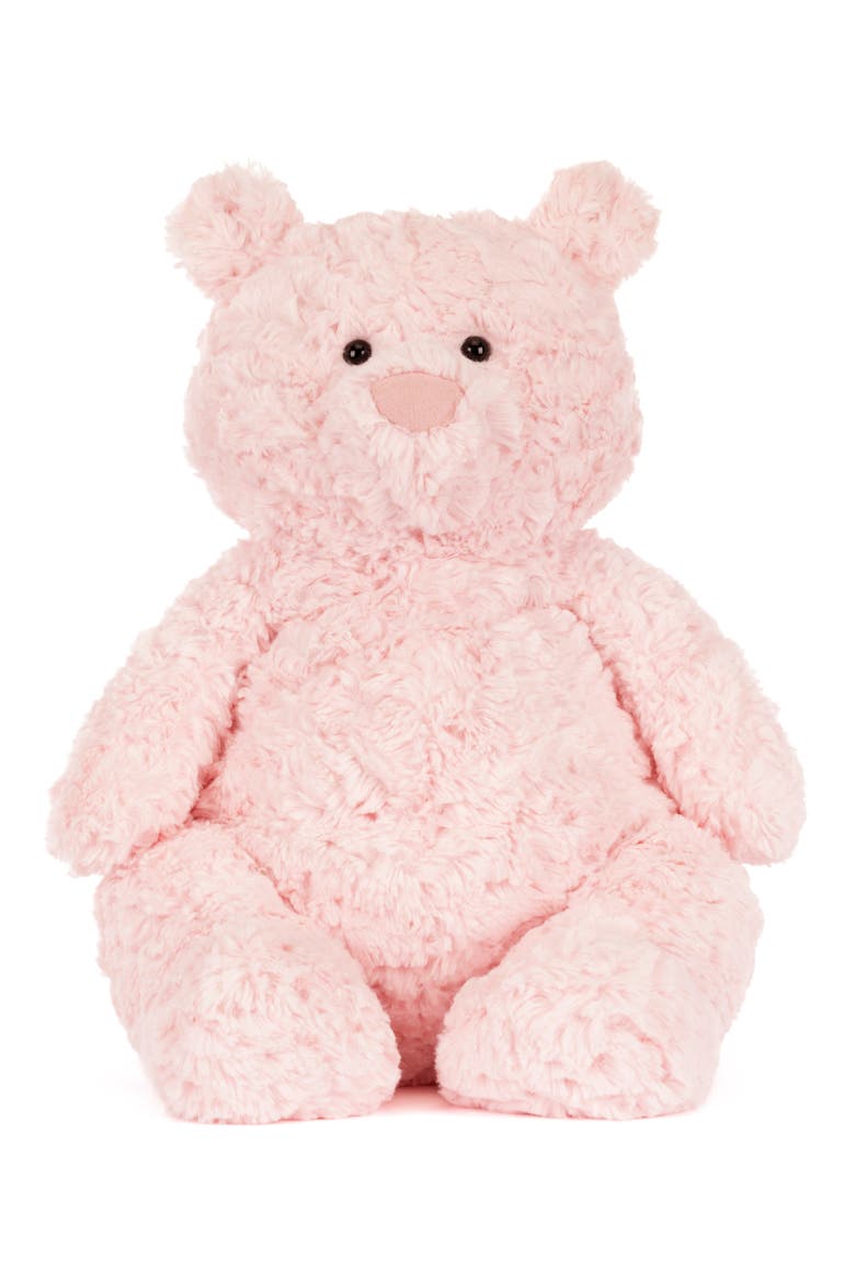 Leola Bear Large Plush Toy, Main, color, PINK