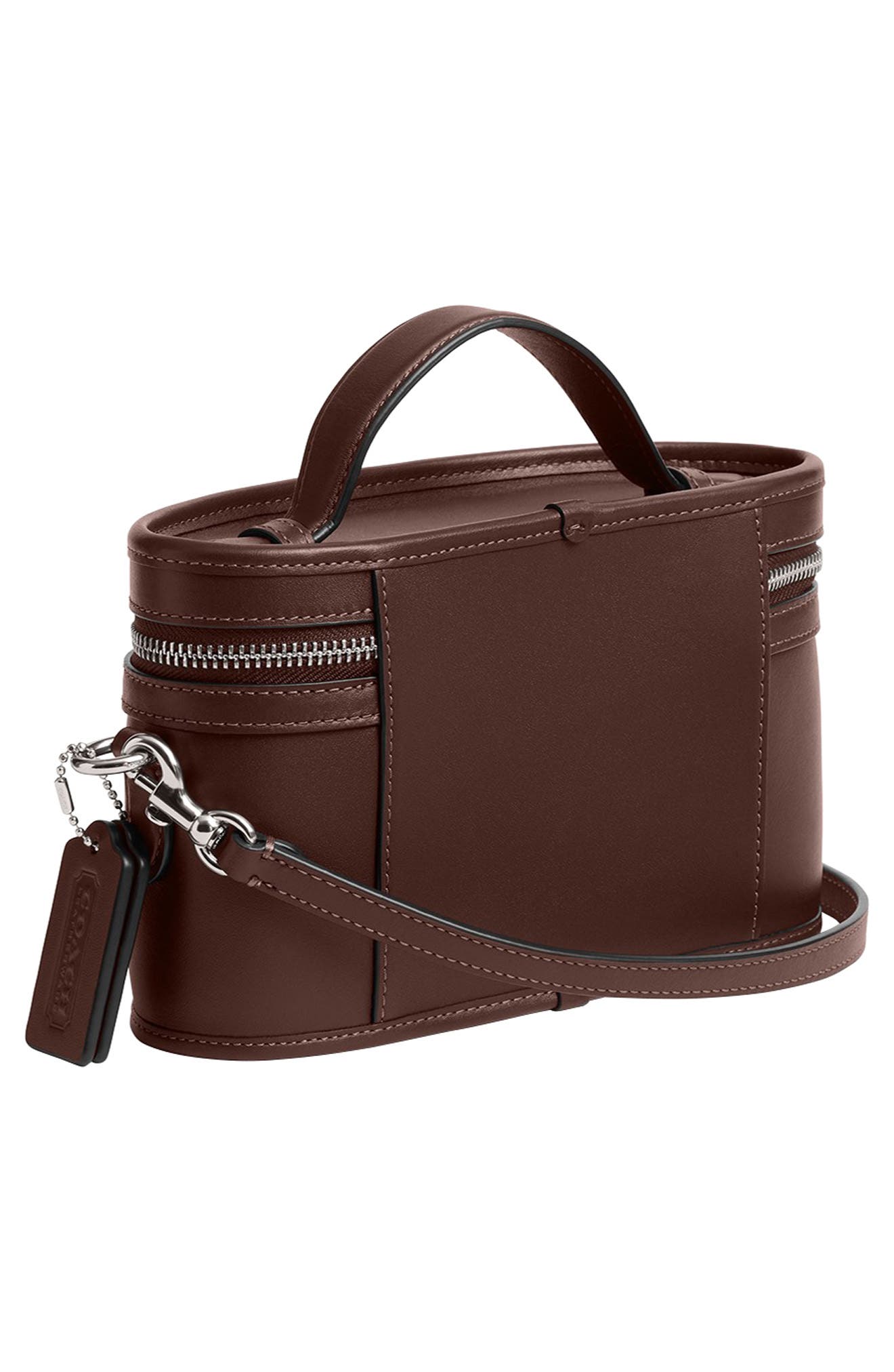 COACH Trail Leather Crossbody Bag, Alternate, color, Maple