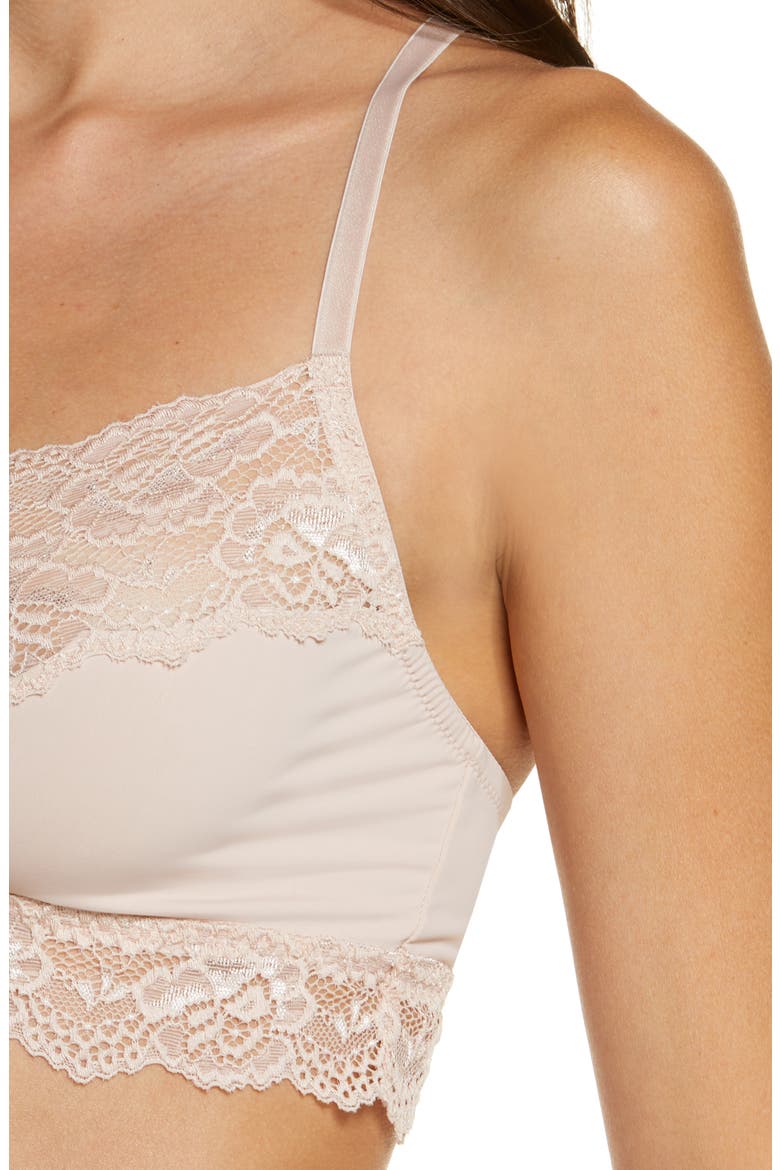 Goddess Busty Racerback Lace Bralette, Alternate, color, CASHMERE