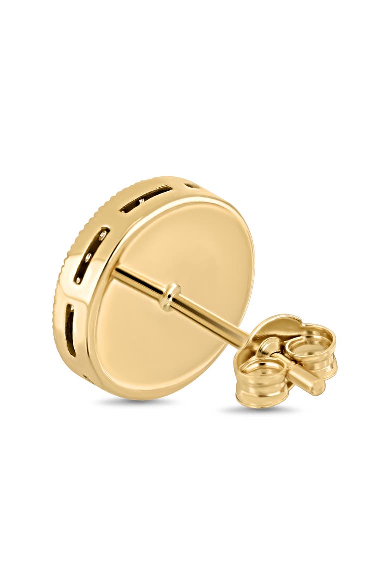 18K Gold El Mar Gemstone & Diamond Circle Stud Earrings (Online Trunk Show), Alternate, color, 18K YG/ DIAMOND/ SAPPHIRE
