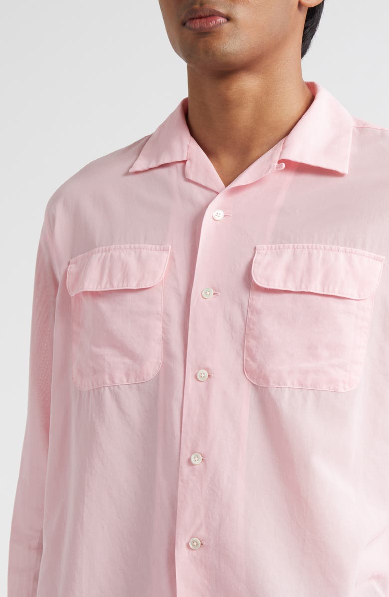 BEAMS Organdy Camp Shirt, Alternate, color, 30 Pink