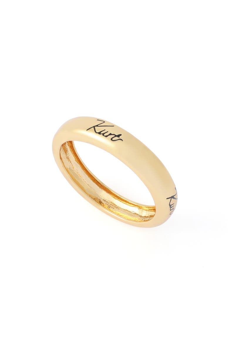 Kurt Script Bangle, Alternate, color, GOLD