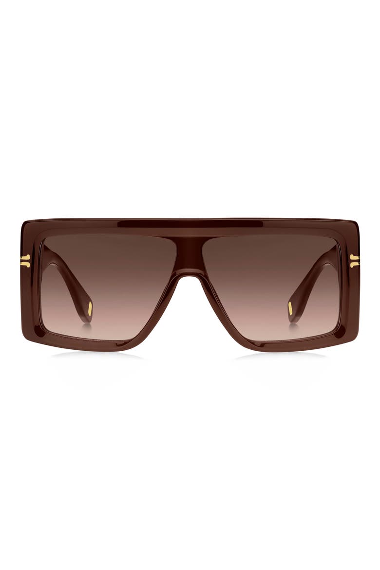 59mm Gradient Flat Top Sunglasses, Main, color, BROWN / BROWN GRADIENT