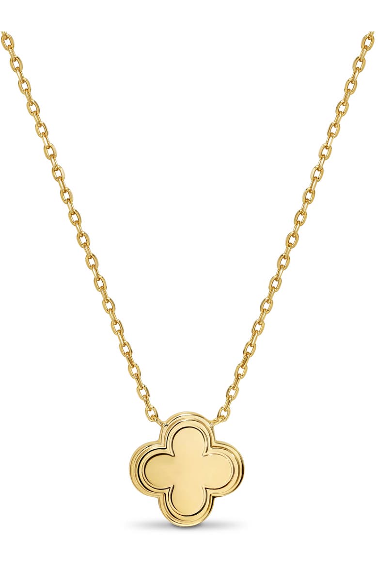 Clover Necklace in Gold Plated Sterling Silver, Main, color, Yellow Gold