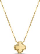 DEVATA Clover Necklace in Gold Plated Sterling Silver