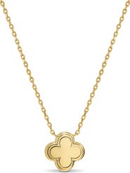 DEVATA Clover Necklace in Gold Plated Sterling Silver