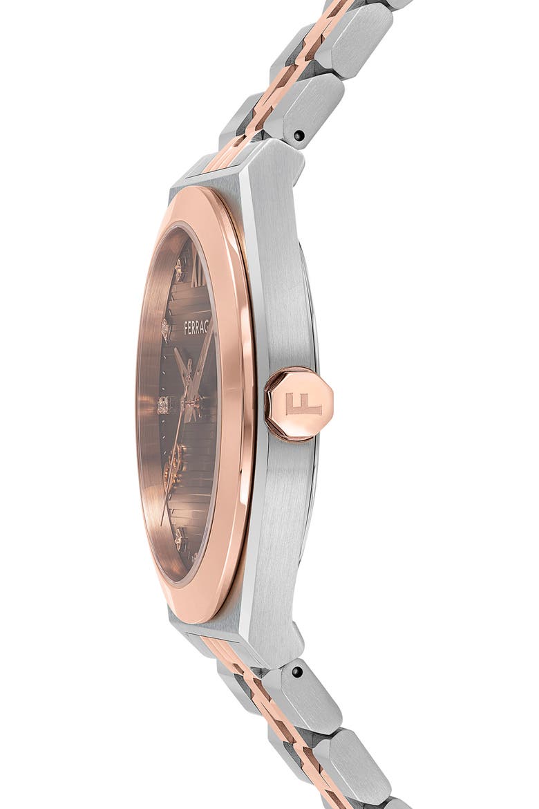 Vega New Two-Tone Diamond Bracelet Watch, 40mm, Alternate, color, TWO TONE