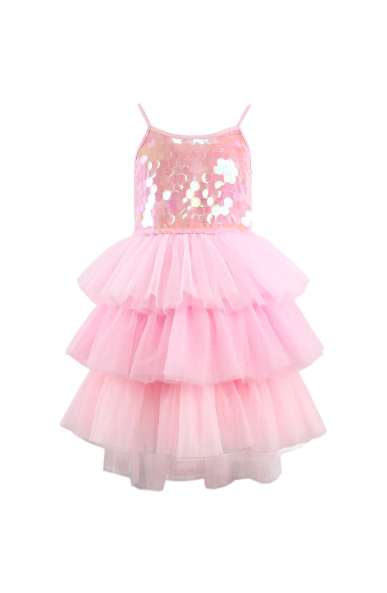 Lola + The Boys Rose Magic Paillette Dress, Alternate, color, Pink