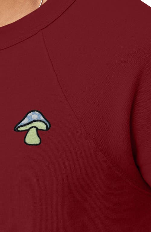 Dalix Mushroom Fleece Sweatshirt In Cardinal Red