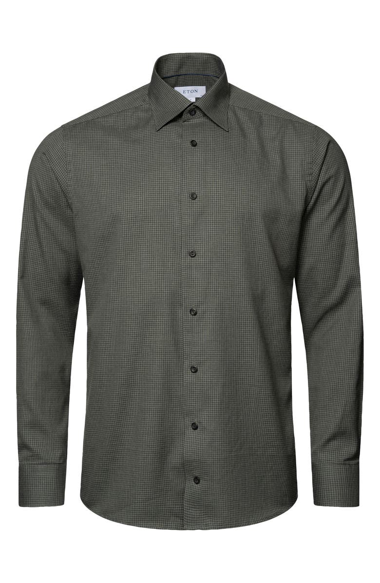 Eton Contemporary Fit Check Dress Shirt, Alternate, color, 