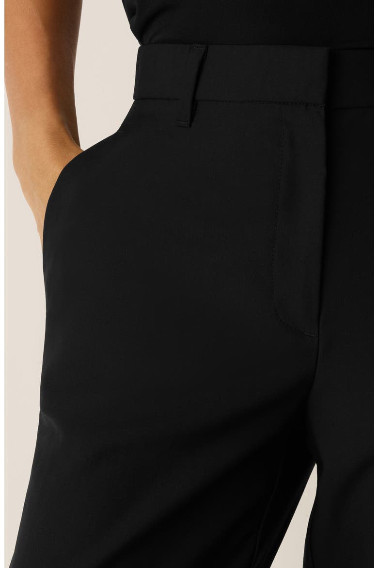 Wool Ankle Tapered Trousers, Alternate, color, BLACK