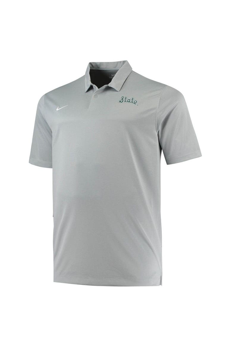 Men's Nike Heathered Gray Michigan State Spartans Big & Tall Performance Polo, Alternate, color, Gray