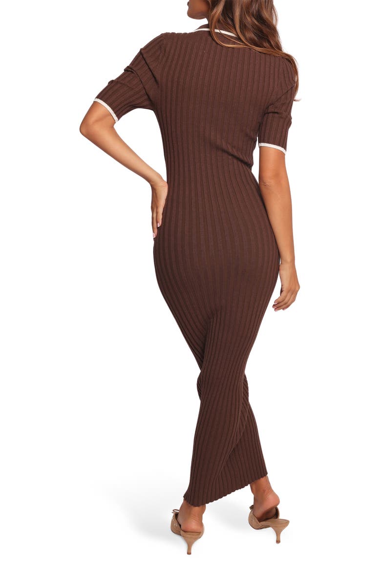 Conner Short Sleeve Sweater Dress, Alternate, color, CHOCOLATE