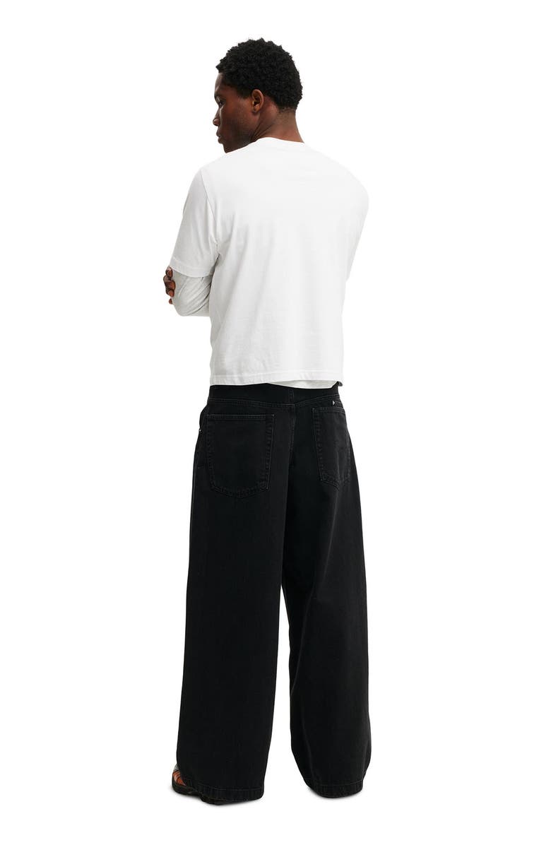 Cotton On Men's Y2k Super Baggy Jean, Alternate, color, Dire Black