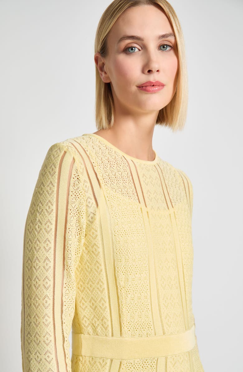 Misook Pointelle Knit A-Line Dress, Alternate, color, 