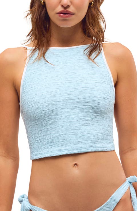 Sasha Solid Crop Tankini
