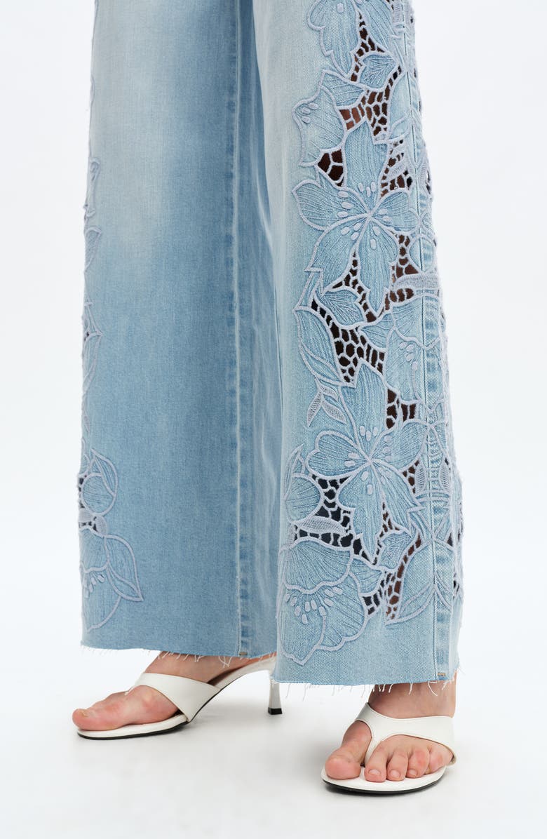 Bayeas High Waist Wide Leg jeans, Alternate, color, Light Blue