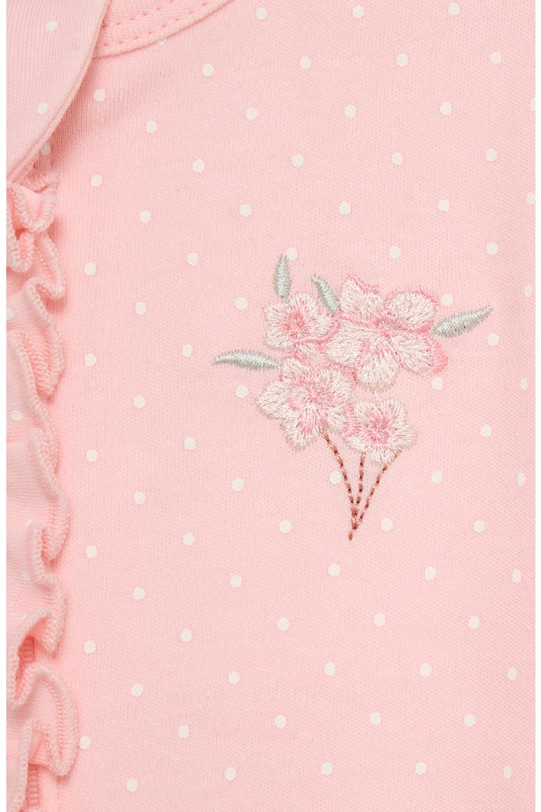 Kids' Blossoms Set of 2 Cotton Footie Pajamas, Alternate, color, PINK