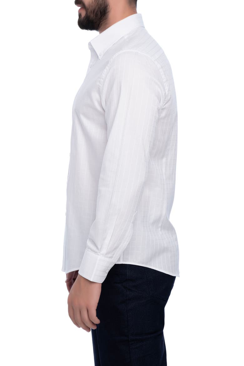 Dupoint Slim Fit Cotton Dress Shirt, Alternate, color, WHITE