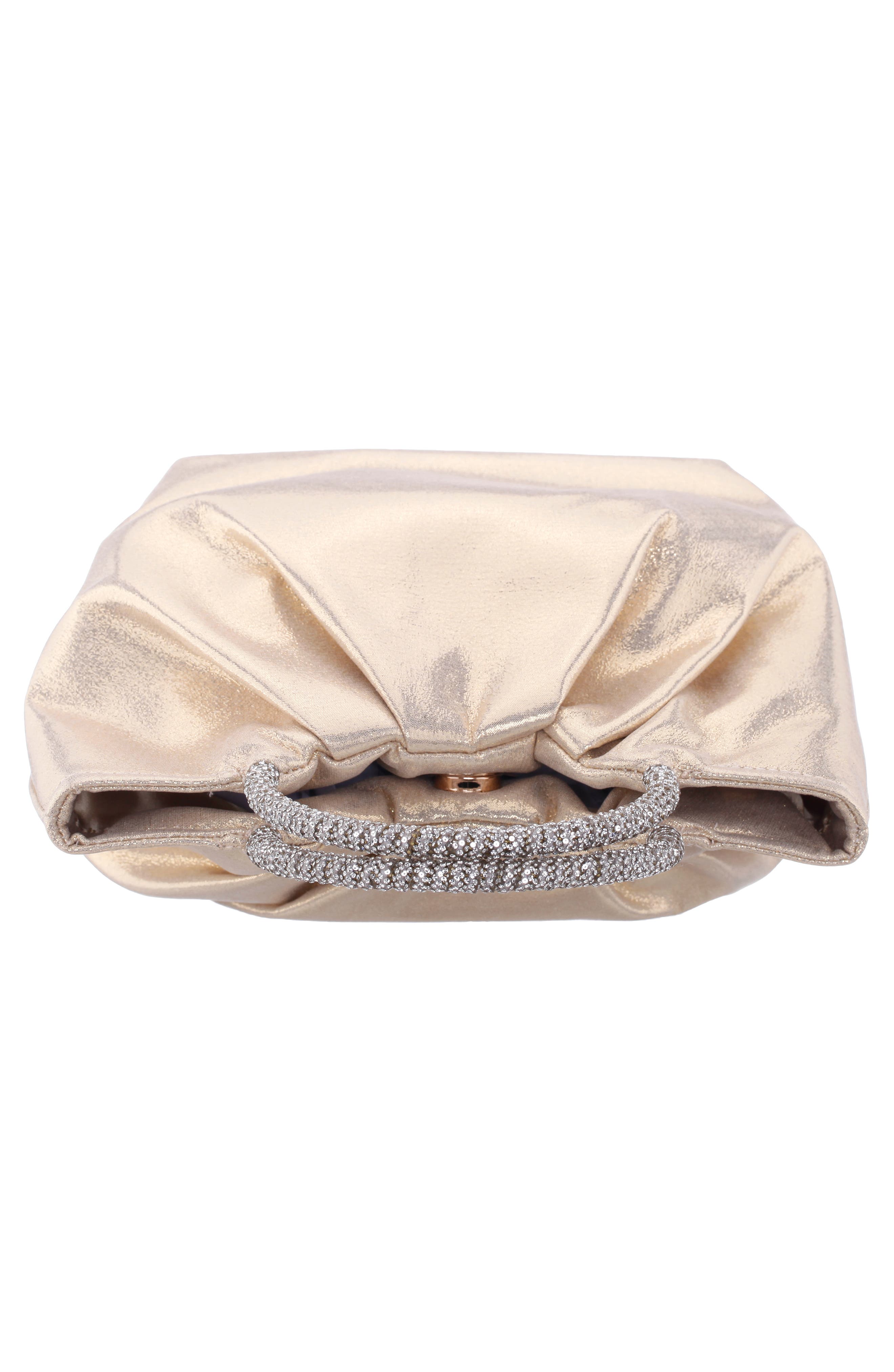 Fancy Top Handle Clutch, Alternate, color, LT GOLD