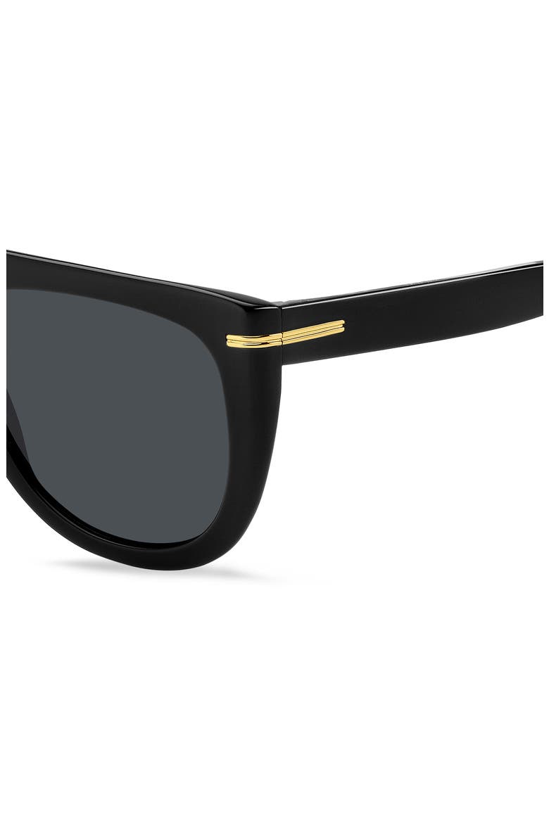 56mm Shield Sunglasses, Alternate, color, BLACK