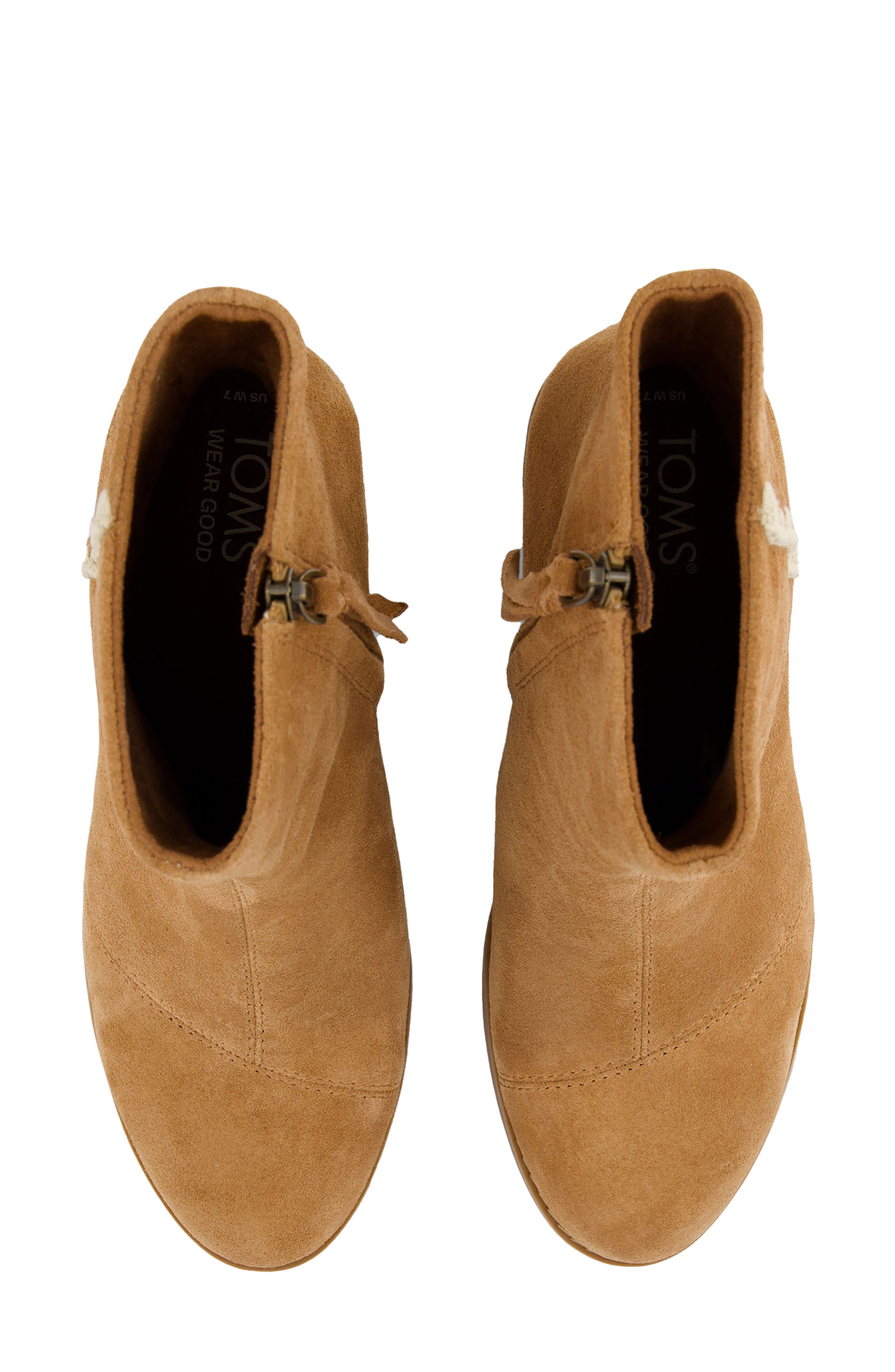 TOMS Evelyn Bootie, Alternate, color, Brown