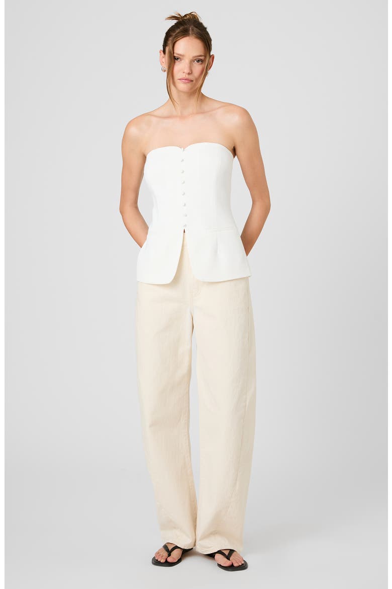Harry Strapless Top, Alternate, color, SUMMER WHITE