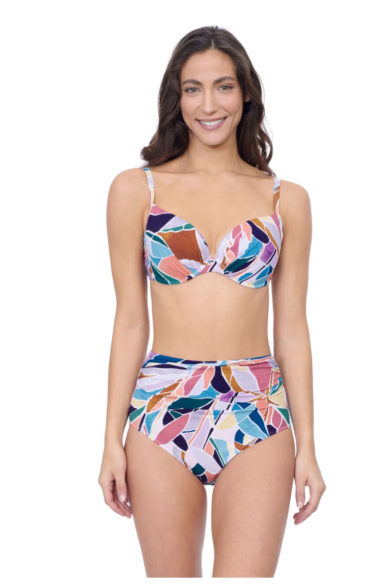 Aura D Cup Bikini Top, Main, color, MULTI