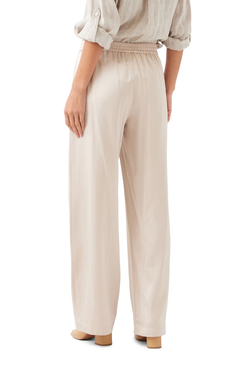 Karen Kane Satin Wide Leg Pants, Alternate, color, Khaki