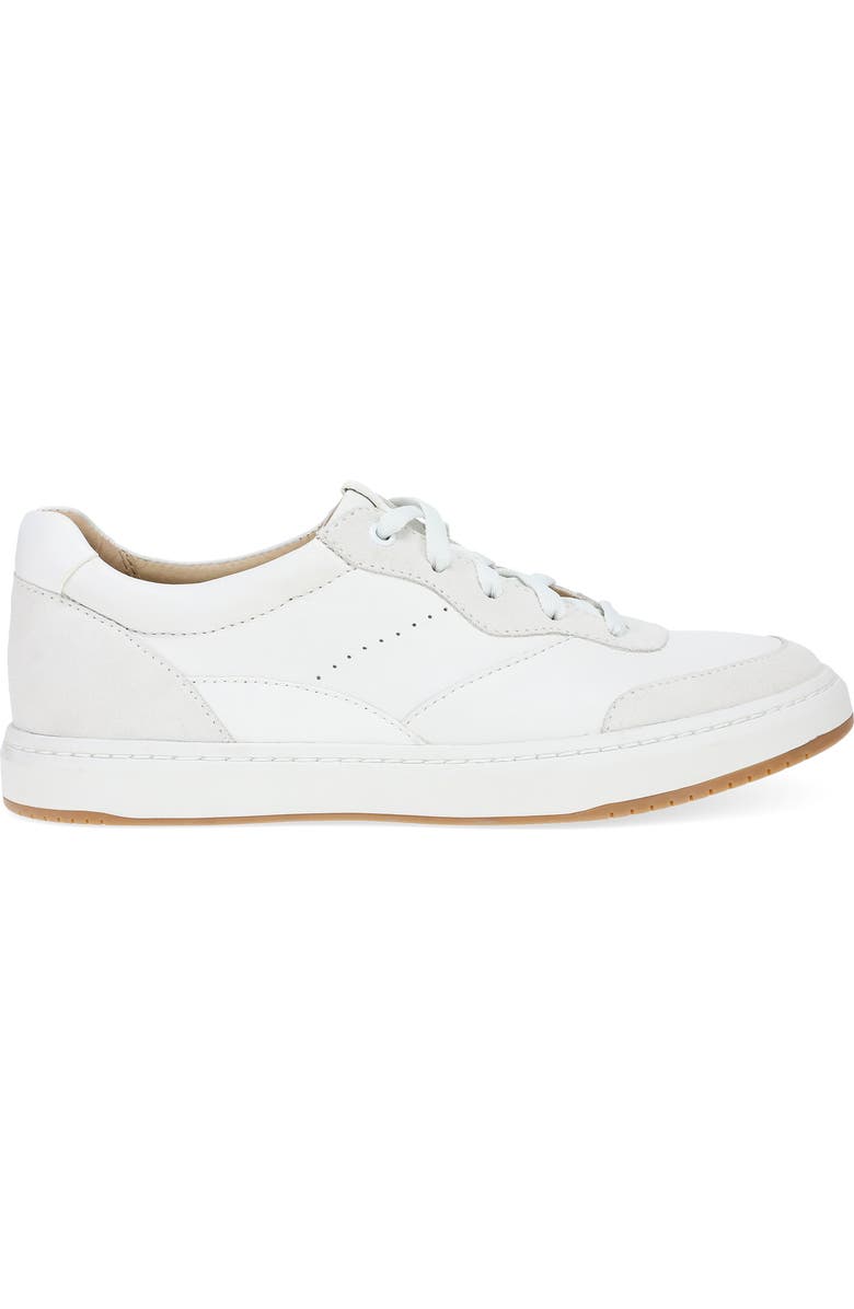 Dansko Josey Leather Sneaker, Alternate, color, White Nappa