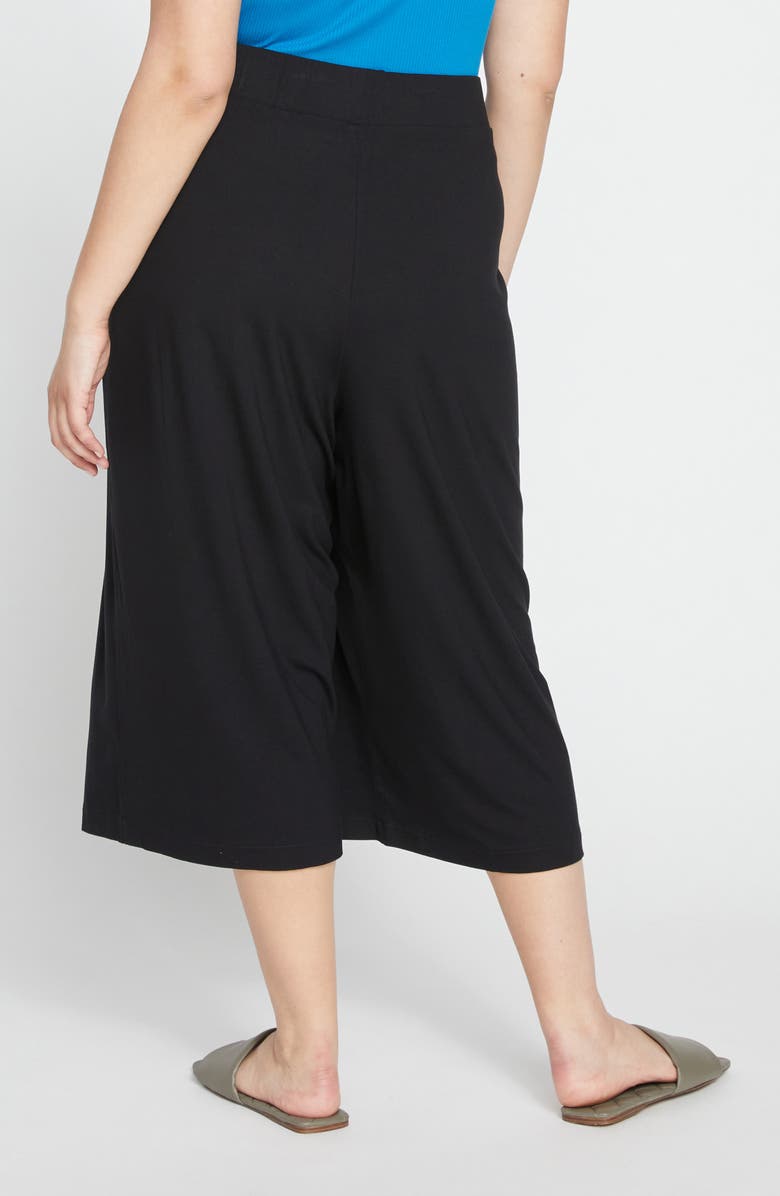 Universal Standard Casual Cotton Culottes, Alternate, color, Black
