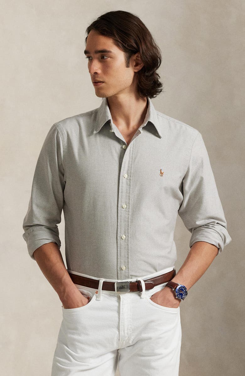Polo Ralph Lauren The Iconic Oxford Button-Down Shirt, Alternate, color, 