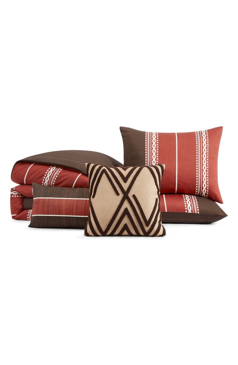 Bebejan Terra Spice Reversible 5-Piece Comforter Set, Main, color, Brown