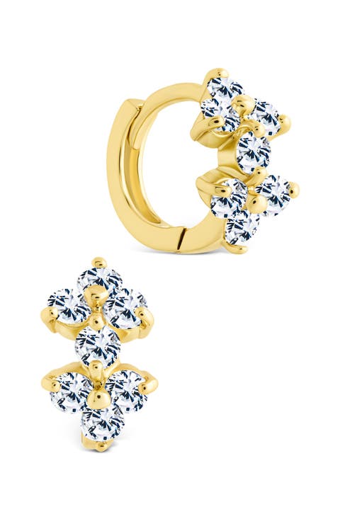 Delsie Cubic Zirconia Huggie Hoop Earrings