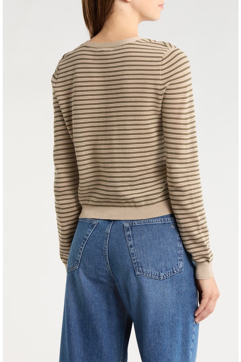 Zane Stripe Cardigan, Alternate, color, SANDSTORM