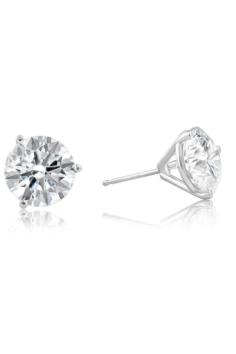Certified 8 Ct tw 14k Gold Lab Grown Round-Cut Diamond Martini Studs, Alternate, color, 14k White Gold