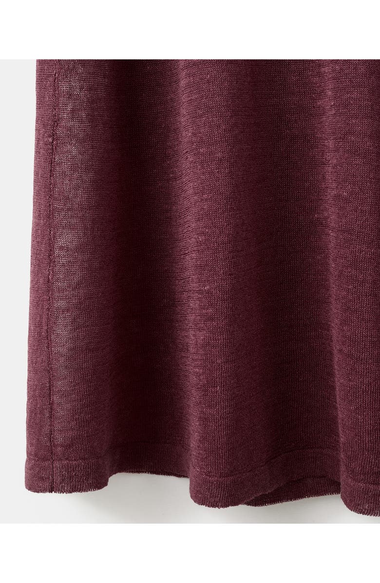 MANGO Linen Blend Midi Dress, Alternate, color, Purple