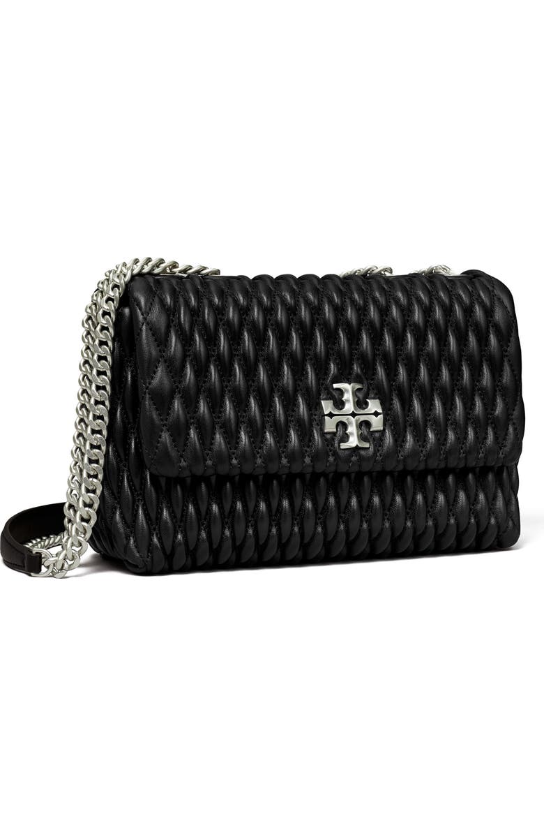 Tory Burch Kira Ruched Small Leather Convertible Shoulder Bag, Alternate, color,