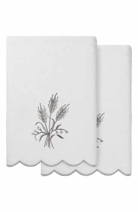 2-Piece Witney Embroidered Turkish Cotton Bath Towel Set