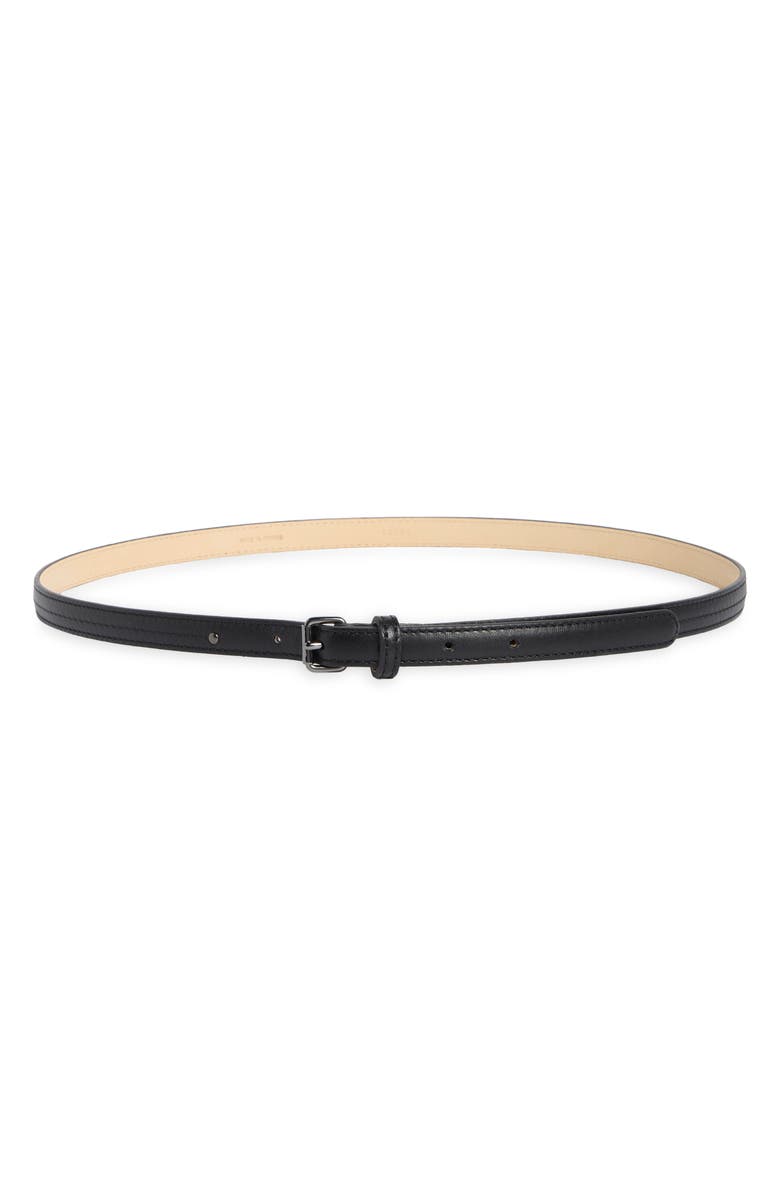 Longchamp Leather Belt, Main, color, Black