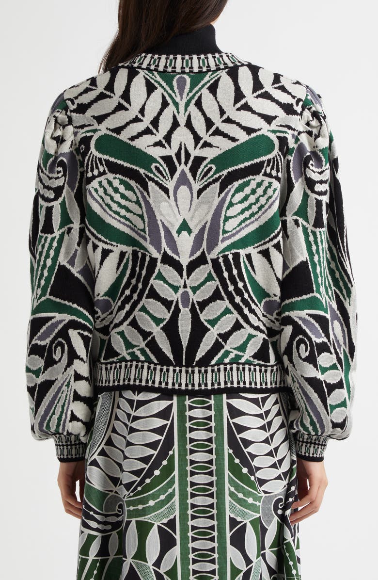 FARM Rio Mixed Jacquard Cardigan, Alternate, color, 