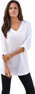 Roaman's Boyfriend Textured Tunic