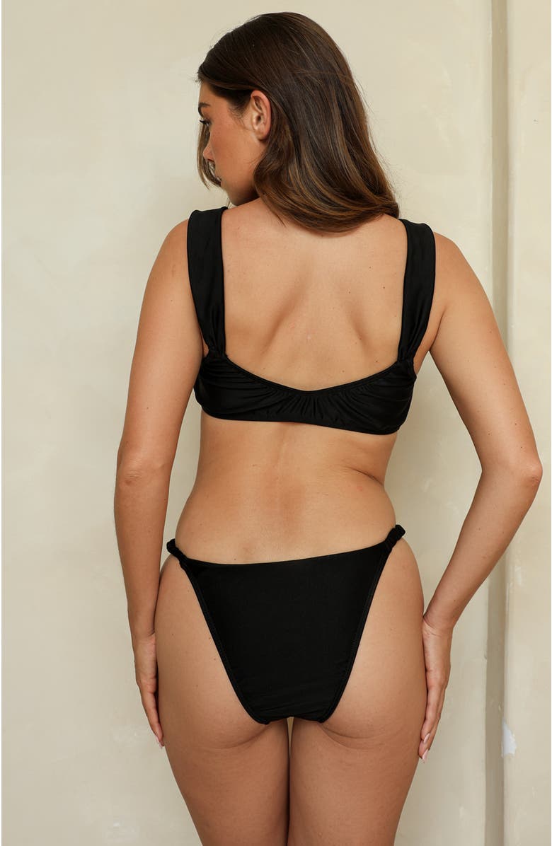 Dippin Daisys Romance Super Cheeky Bikini Bottom, Alternate, color, Black