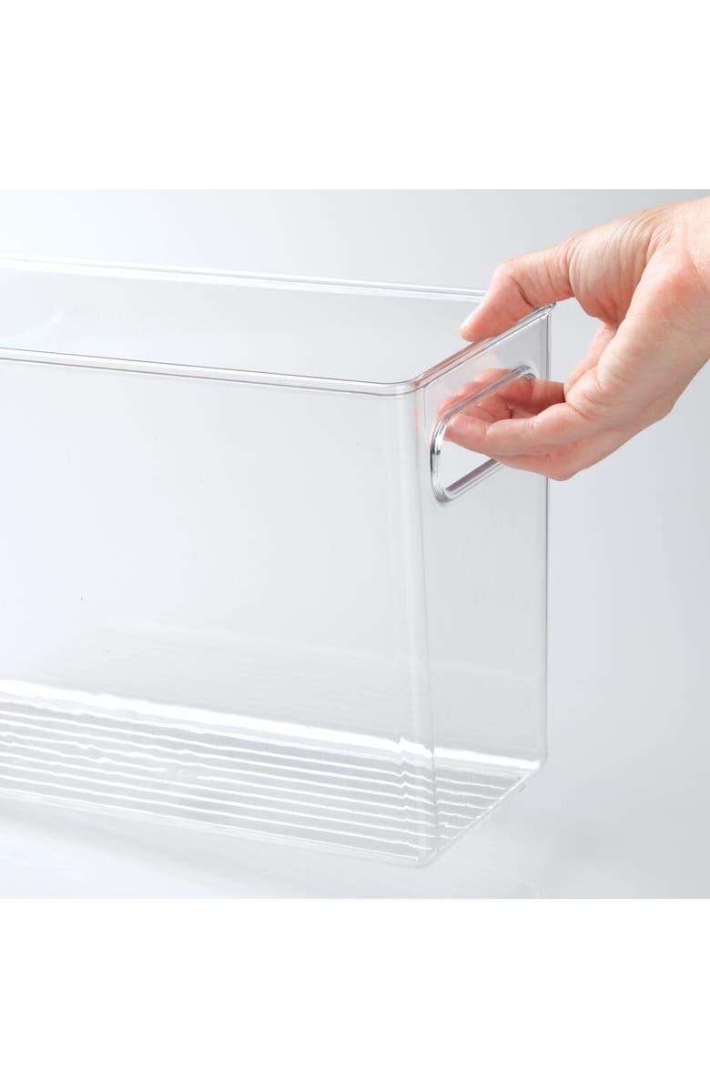 iDesign Storage Bins with Handles - Organize Kitchen, Bathroom, or Home Office - Set of 8 - Clear, Alternate, color, Clear