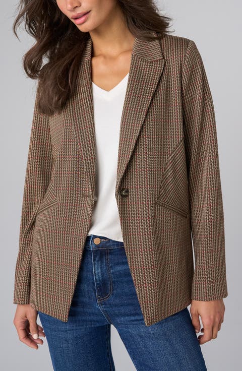 Plaid Cutaway Blazer