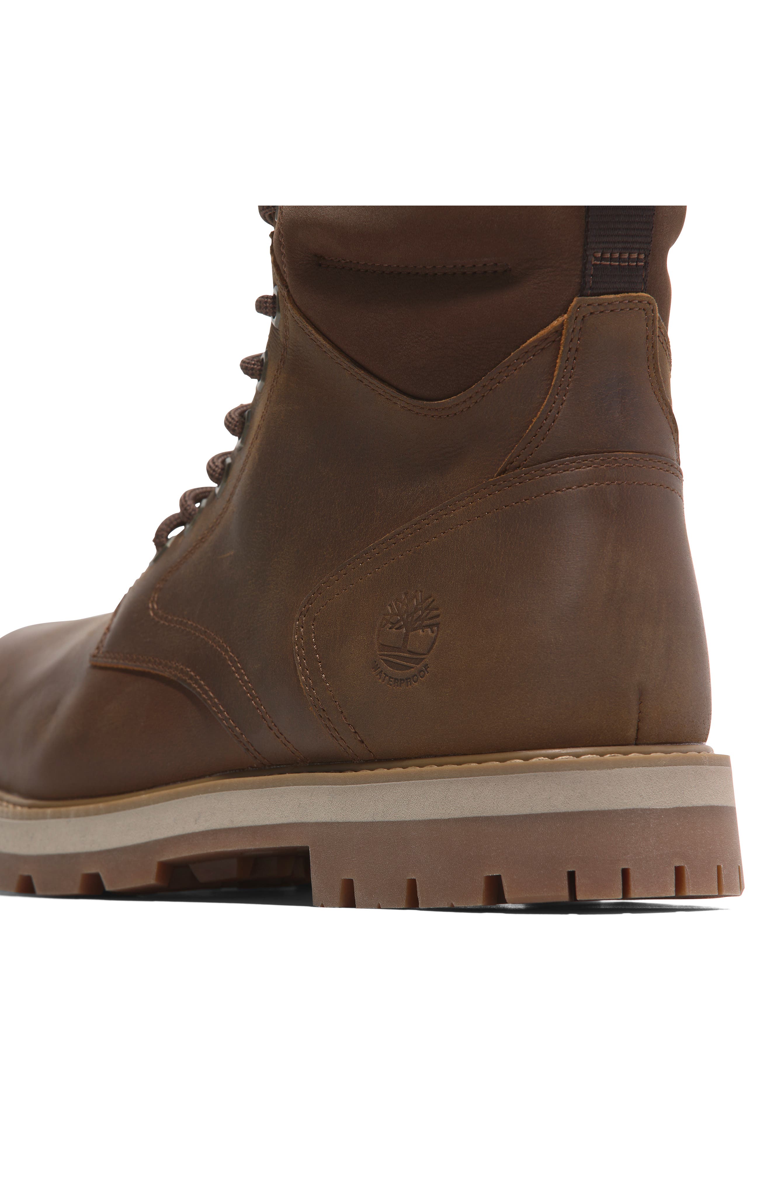 Timberland Britton Road Waterproof Boot, Alternate, color, Rust Full Grain